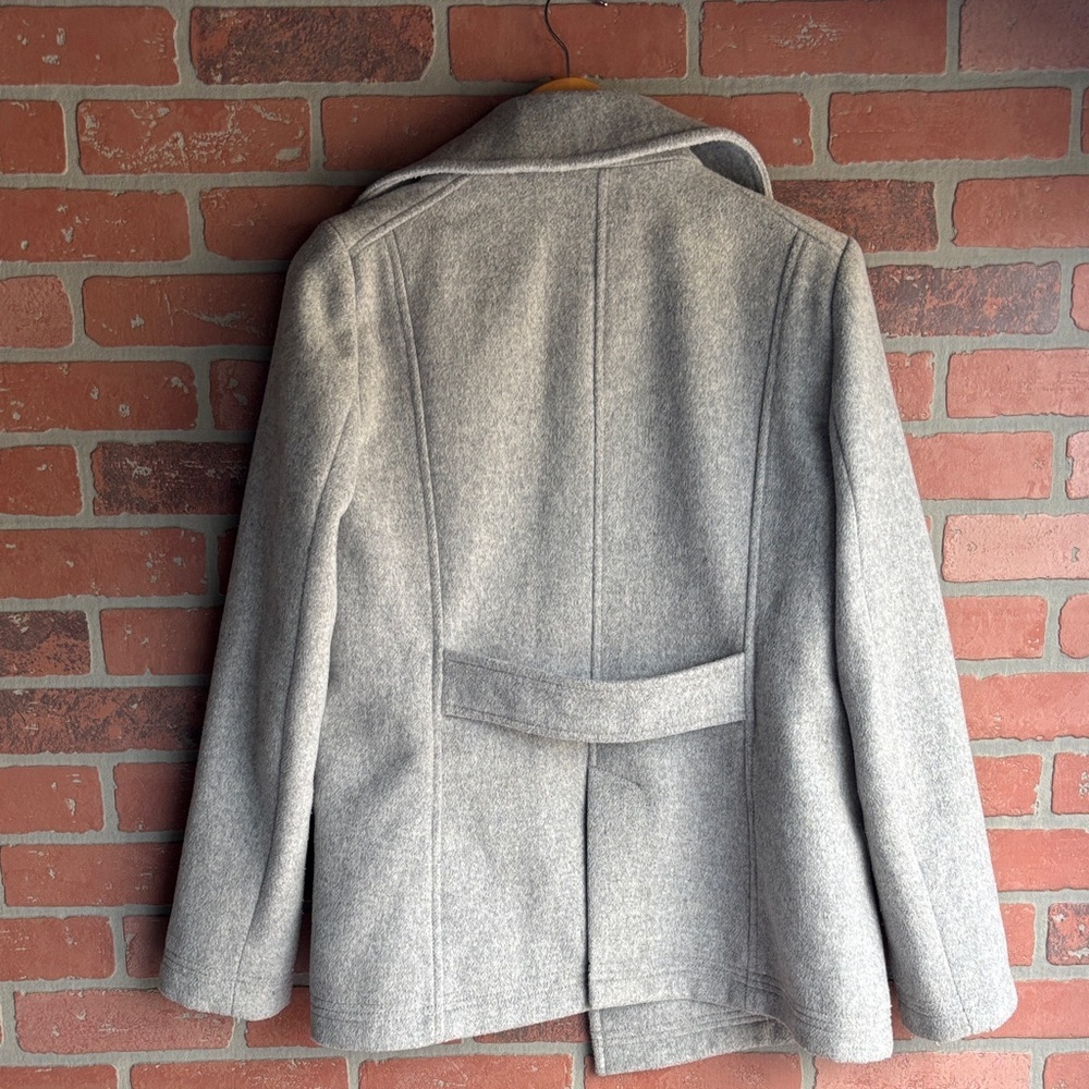 J. Crew Light Gray Double-Breasted Wool Pea Coat - Picture 7 of 7